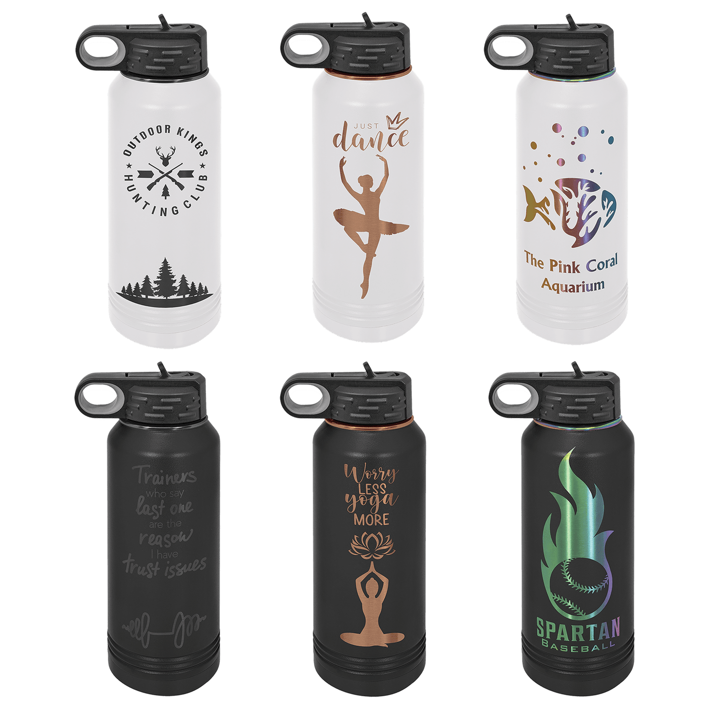 Laser Engraved ION-Plated 32 oz. Water Bottle