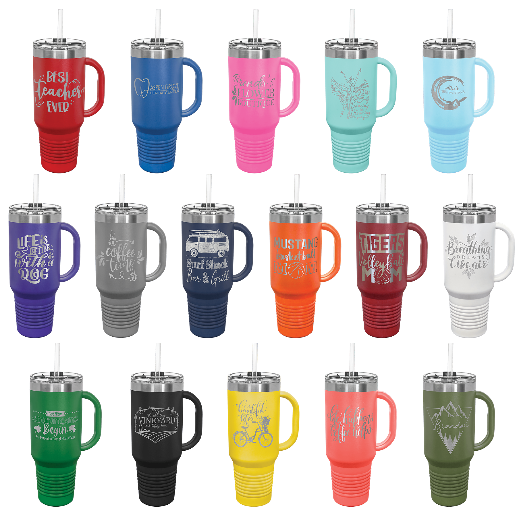 Laser Engraved 40 oz. Travel Mug – Patriot Made Designs